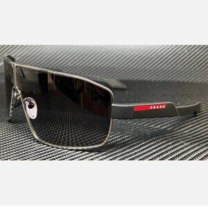 Prada Men's Gunmetal Grey Sunglasses